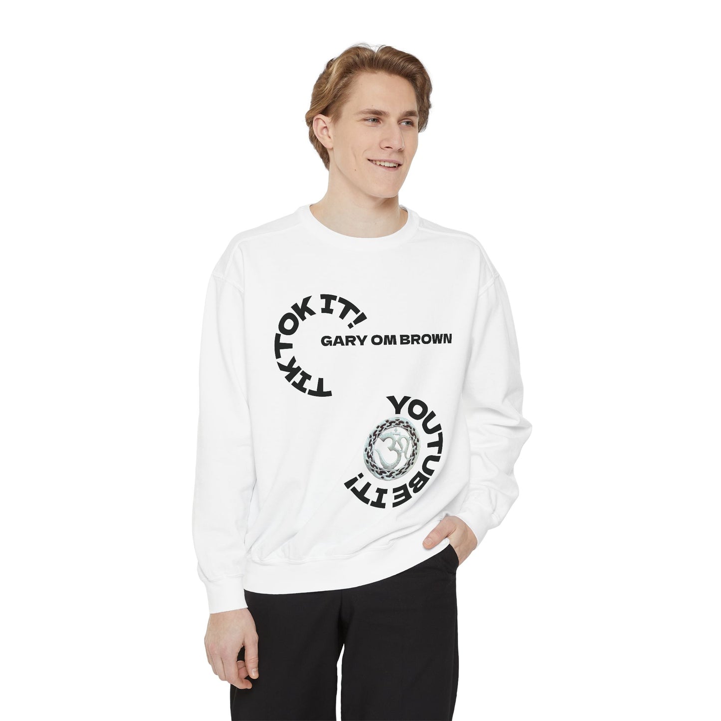 Unisex Garment-Dyed Sweatshirt GARY OM BROWN GOOGLE IT!