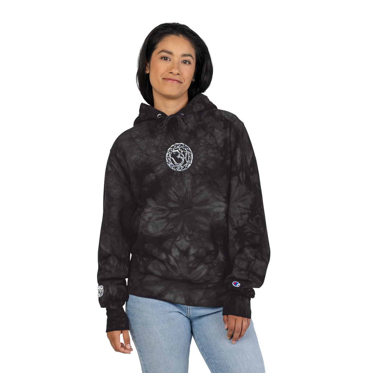 Unisex Champion Tie-Dye ॐ Hoodie (Embroidery)