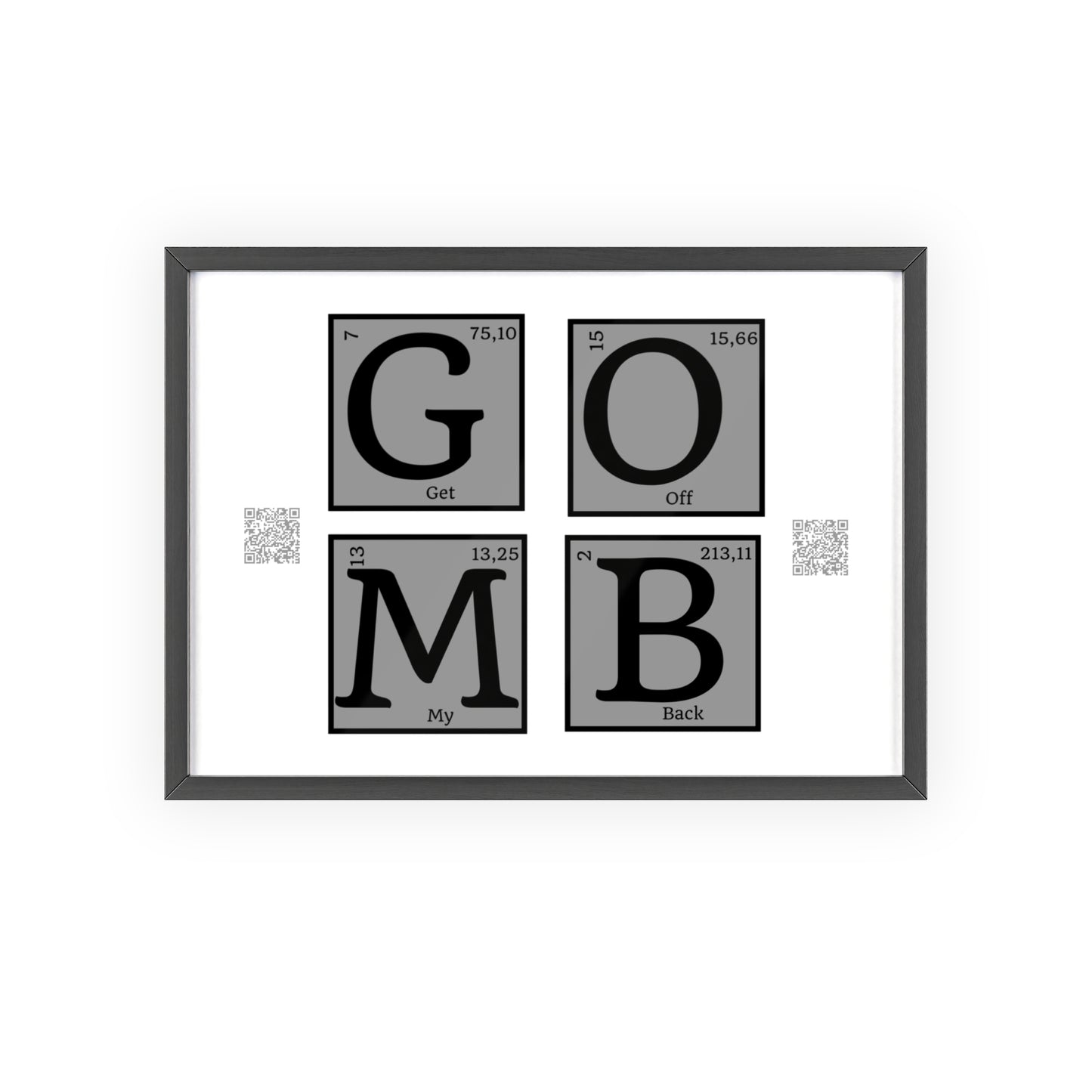 GOMB Posters with Wooden Frame