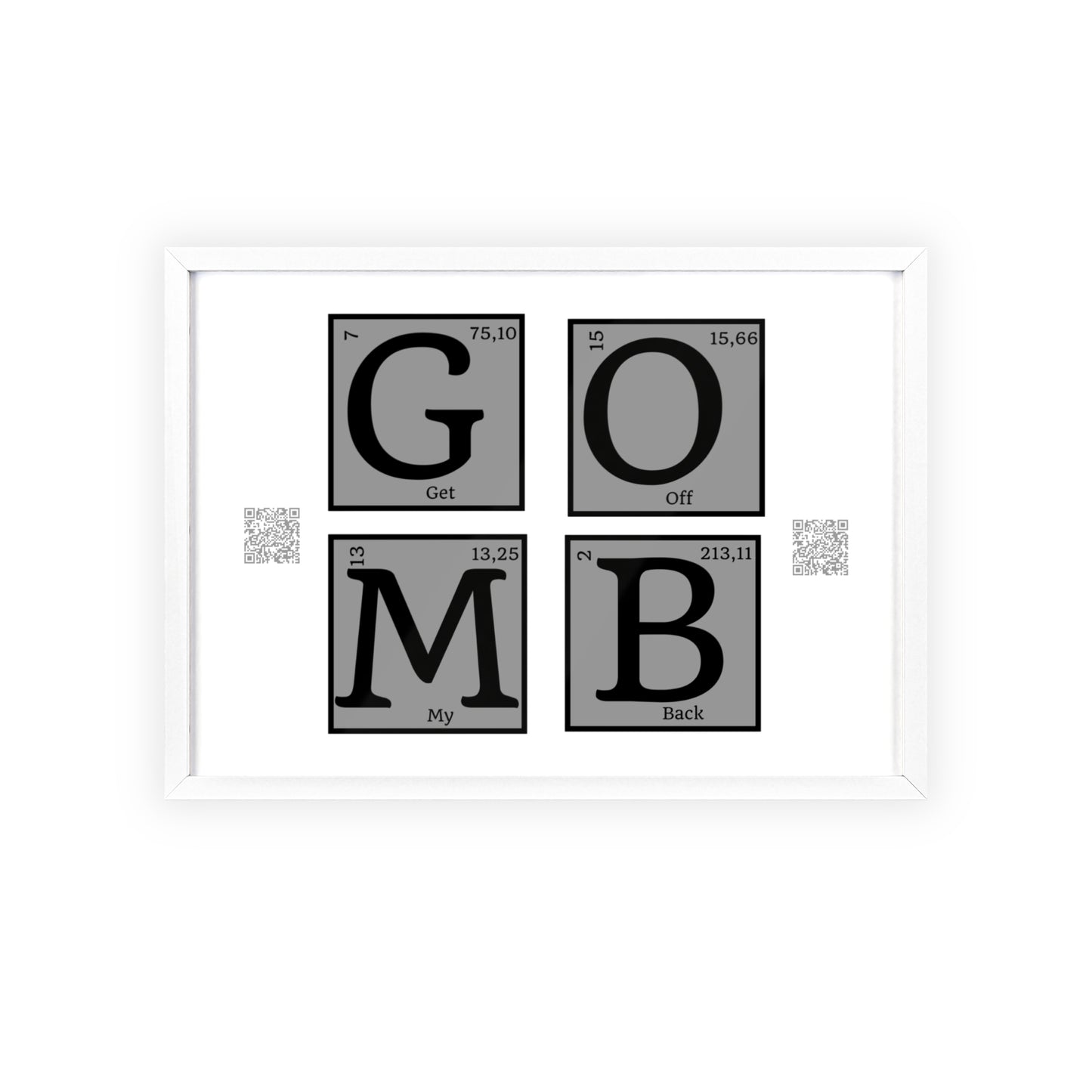 GOMB Posters with Wooden Frame