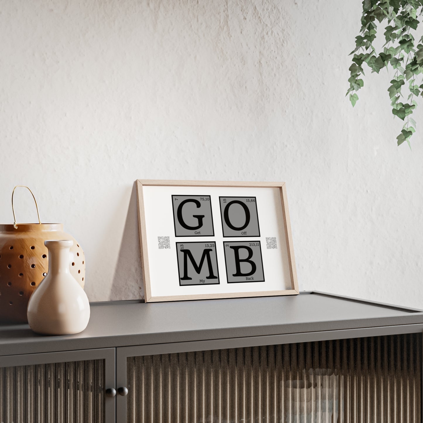 GOMB Posters with Wooden Frame