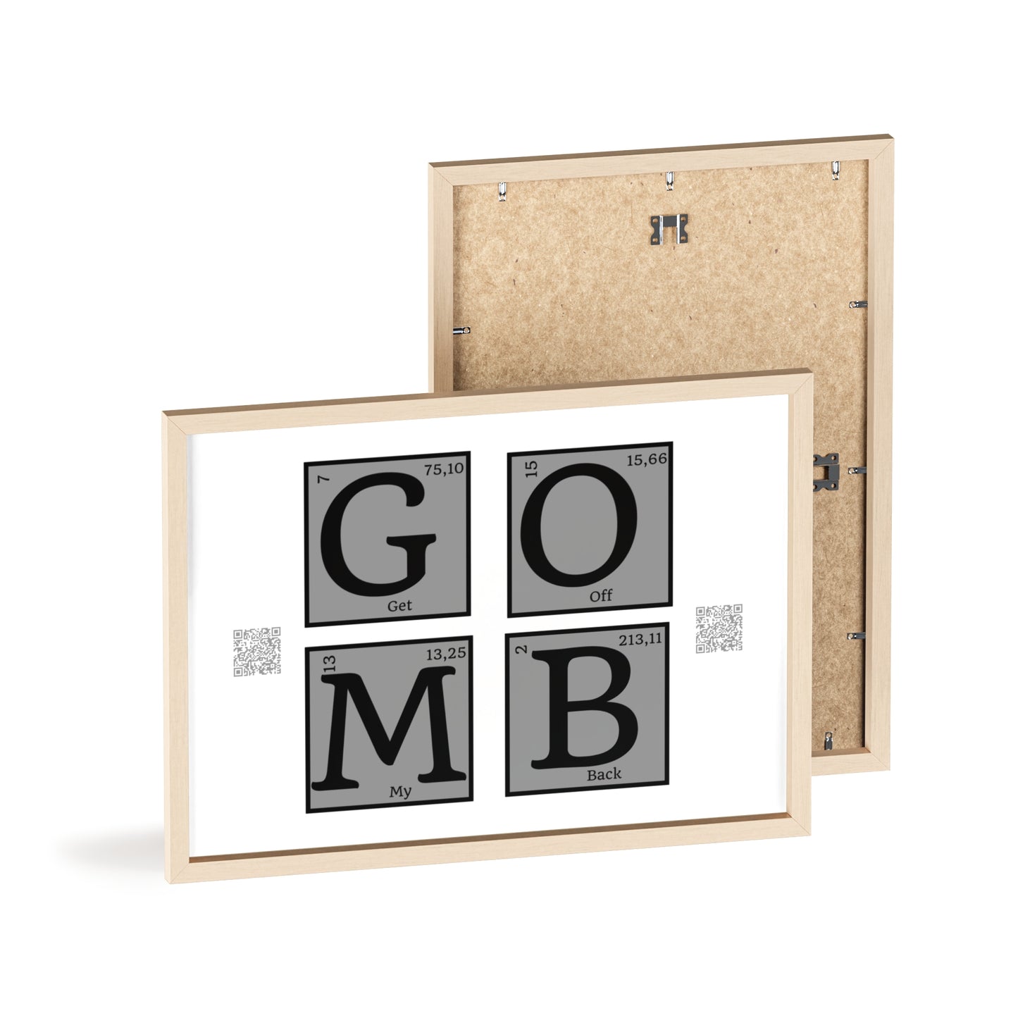 GOMB Posters with Wooden Frame