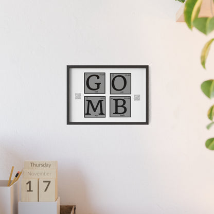 GOMB Posters with Wooden Frame